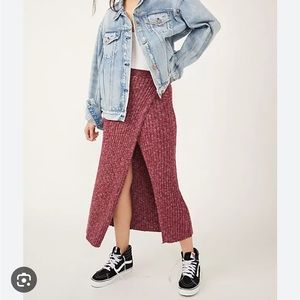 Free People Better Days knit MIDI Skirt